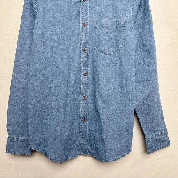 Old Navy Mens Small Chambray Everyday Button Shirt - Picture 4 of 13
